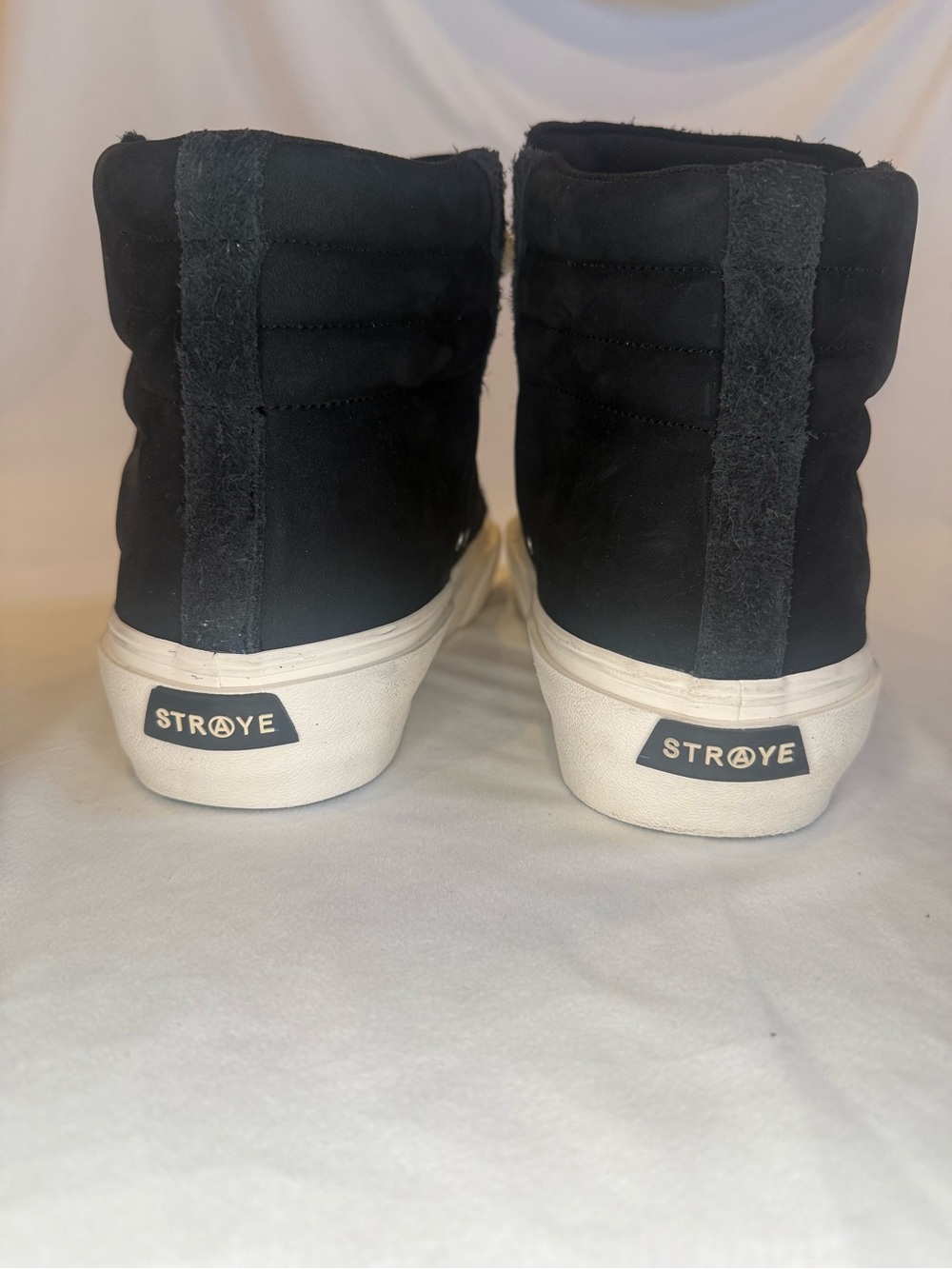 Straye x XPLR Venice Stomper Bones Skeleton Foot High Top Sneaker Black Suede 12 - Picture 8 of 15